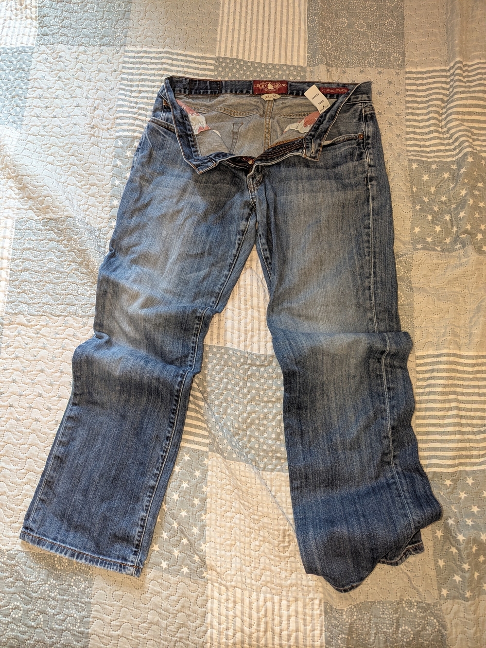 Lucky Brand Women's Blue Denim Jeans - Casual Straight Leg